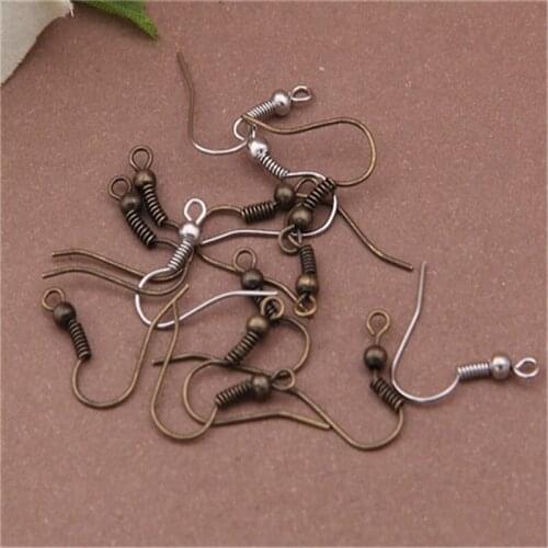 100Pcs/pack Exquisite DIY Handmade Earrings Accessories With Round Beads Ear Hook Jewelry Accessories Wholesale