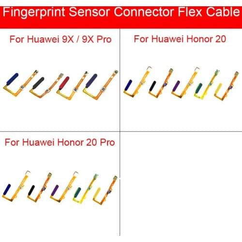 Back Home Button FingerPrint Flex Cable For Huawei Honor 9X 9X Pro 9XPro 20Pro 20 Fingerprint Sensor Flex Ribbon Repair Parts