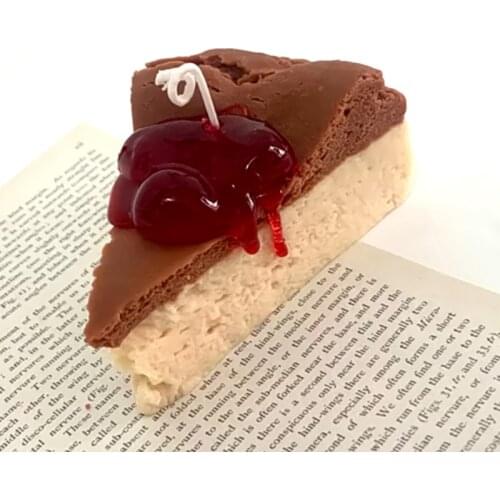 Simulation Cake Candle Silicone Mold Triangle Slice Cake Shape Aromatherapy Dessert Cake Decoration Candle Mold