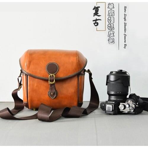 PU Leather Camera Bag For Olympus OMD E-PL9 EPL8 E-PL7 EPL6 EM1III EM5 EM5II E-M10 Mark II III E-M5 III shoulder bag case pouch