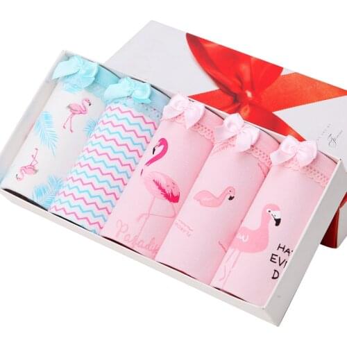 LANGSHA Panties 5Pieces/lot Lace Women Cotton Briefs Underwear Sexy Cute Panties Breathable Ladies Underpants Female Intimates