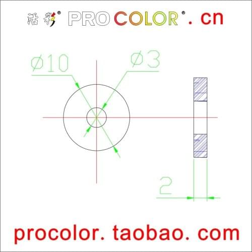 Factory direct saleable customized Heat Proof Good Silicone Flat Gaskets Sealing OD 10MM *Hollow plug inner hole 3mm thick 2mm