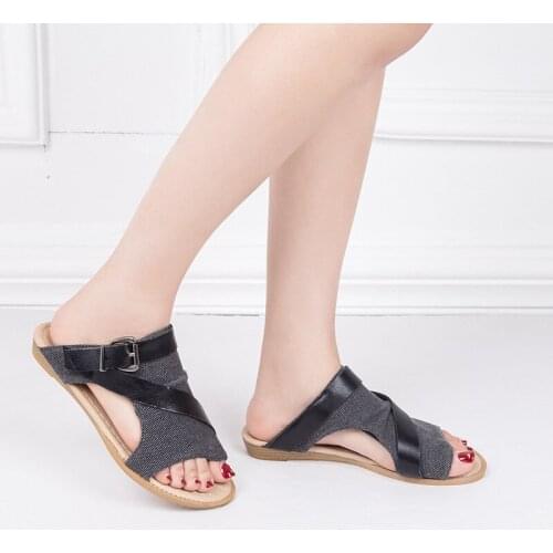 Women Sandals Retro Gladiator Summer Shoes For Women Flip Flops Beach Ladies Sandals Slippers Peep Toe Flat Female Shoes Size 43