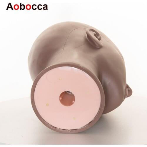 Aobocca Female Bald Mannequin Head With Stand Cosmetology Practice African Training Manikin Head For Hair Styling Wigs Making