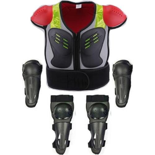 Age 4-16 years Children BMX Full Body Protect Waistcoat Armor Kids Motocross DH ATV Dirt Bike Vest armour Shock Resistant Pad