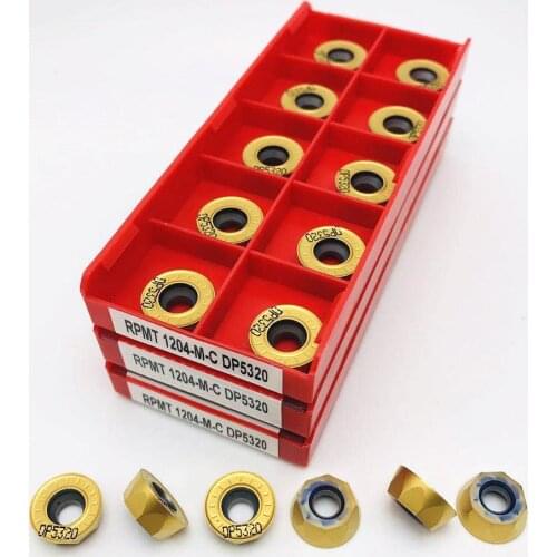 10PCS RPMT1204 MC DP5320 carbide CNC lathe parts tool RPMT 1204 machine tool accessories milling insert RPMT turning insert