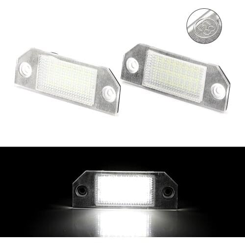 2PCS / 1Pair 12V White Canbus Car LED License Plate Lights For Ford Focus MK2 2003 2004 2005 2006 2007 2008