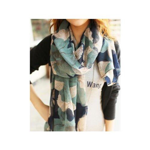 2017 New Fashion Begonia Flower Pattern Scarves Shawls Wrap Floral Leaf Print Hijab Muslim Scarf 3 Color Free Shipping