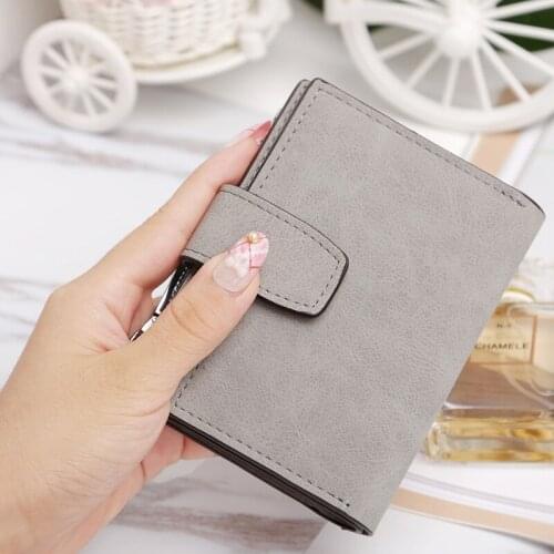2018 Wallet Women Vintage Fashion Top Quality Small Wallet Leather Purse Female Money Bag Small Zipper Coin Pocket