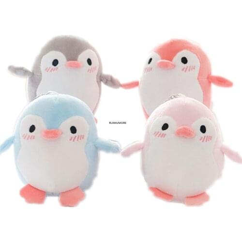 24PCS MIX Colors , Cute Little 10CM Penguin Plush Stuffed TOY , Key Chain Pendant Plush