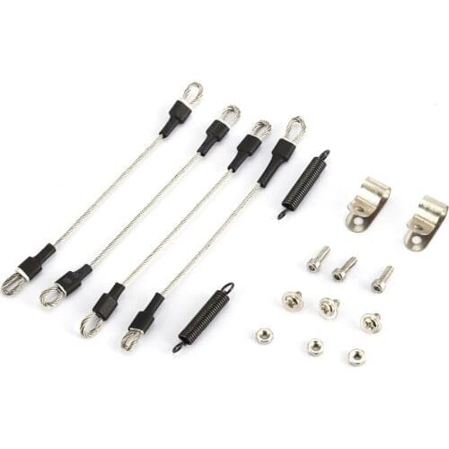 4pcs RC Car Double Pull Steel Wire Rope for 1/10 RC Crawler Traxxas TRX4 Axial SCX10 RC4WD D90 D110 Spare Parts Accessories