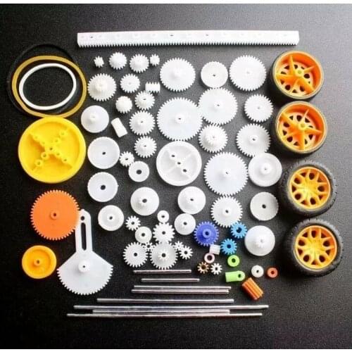 DIKAVS 78 kinds of gear package toy car accessories motor various gear axle belt