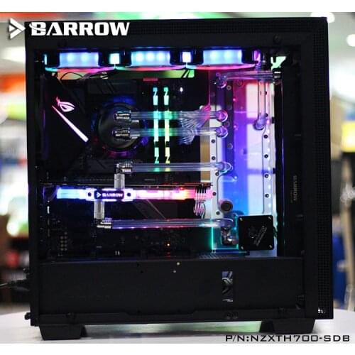 Barrow Acrylic Board Water Channel Solution kit use for NZXT H700 Computer Case / Kit for CPU and GPU Block / Instead Reservoir