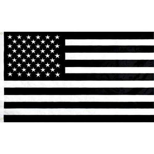 90*150cm Recession USA Black and White American Flag