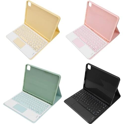 For iPad Pro 3rd/2nd/1st Generation 11 inch Slim Round Keycaps Wireless Keyboard with TPU Keyboard Protective Cover