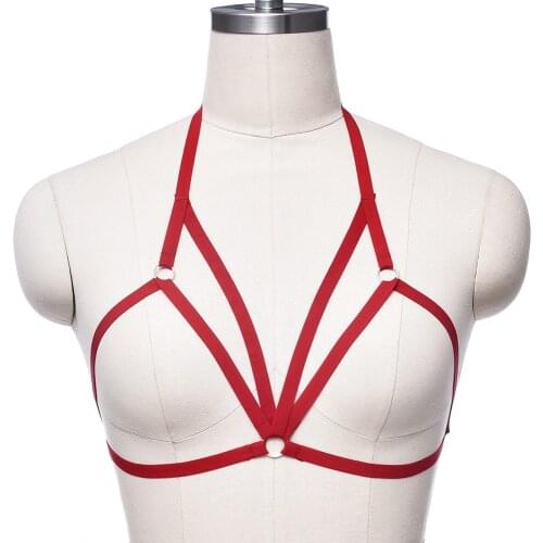 Fashion Sexy Bra Body Cage Punk Bondage Lingerie Crop Top Harness Bra Rave Body Harness Belt Pole Dance Wear