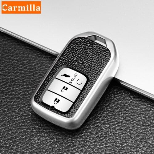 Carmilla TPU 4Buttons Car Key Holder Case Cover for Honda Accord Civic CR-V MK10 Spirior Pilot Fit City Freed Jade 2013-2021