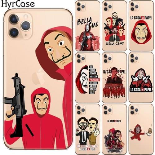 Phone Case for Coque iPhone X XS XR 8 7 6 6S Plus 5S SE La Casa de papel Spain TV Cover Soft Silicone Case for iPhone 11 Pro Max