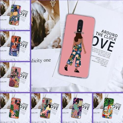 Art Girl Pretty Flower Phone Case For One Plus 7 7 Pro 6 6T 5 5T 3 3T Silicone Back Cover For OnePlus 3 3T 5 5T 6 6T 7 7 Pro