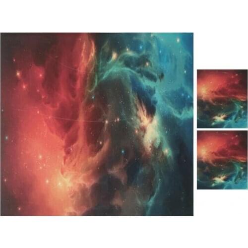 Colorful Starry Sky Pattern Protective Stickers Games Accessories for OculusQuest 2 VR Glasses