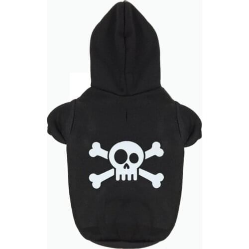 BOY Skull Printed Pet Puppy Dog Clothes Hoodies Jumpers Tracksuits for Chihuahua Teacup Care and Large Dogs
