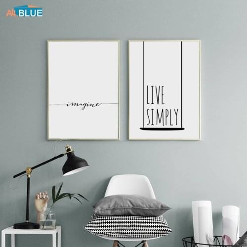 Minimalist Live Simply Quotes Letter Poster Print Canvas Nordic Decoration Paintings For Living Room Wall Picture Art Home Decor