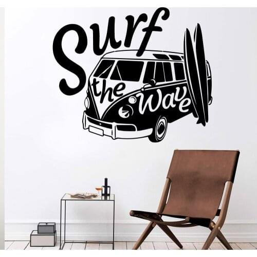 Plane Sticker Surf The Wave Frase Wall Decal Art Vinyl Stickers For Kids Room Living Room Home Decor Wall Art Sticker Murals