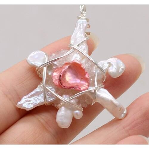 Natural Freshwater Pearl Irregular Winding Pendant Tortoise-shaped Druzy Agat Charms for Jewelry Making DIY Necklace Accessories