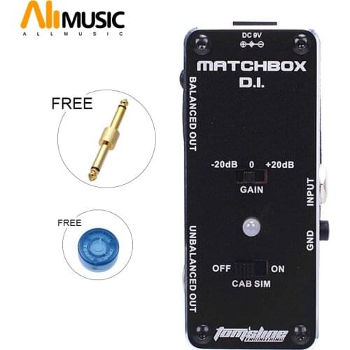 New AROMA AMX-3 MATCHBOX D.I. Transfer Guitar or Bass Signal Directly to Audio System Mini Analogue Effect True Bypass