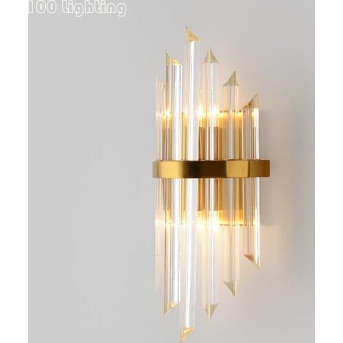 Pointed Glass Wall light Parlor Bedroom Wall Sconce Indoor Mirror light Nordic Lamp Atmosphere Lighting E14 90-260V Wall lamp