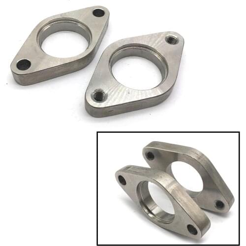 35/38mm Wastegate 304 Stainless Steel 2 FLANGE Dump Pipe Discharge Inlet