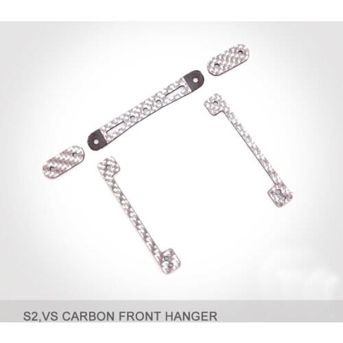 1Set VS/S2 Chassis Front Lantern CNC HG Silver Carbon Fiber Front Hanging Damper 95307 for Tamiya Mini 4WD Car Model