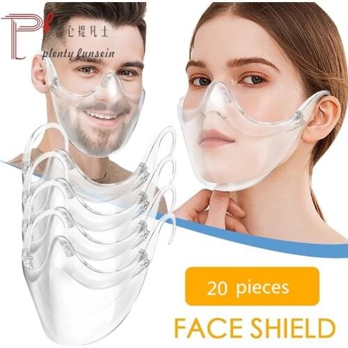 Transparent mask full penetration protection, food and beverage special kitchen anti saliva ventilation