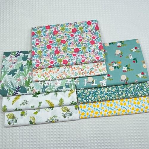 50*160cm Plant Flower Series Pure Cotton Twill Printed Fabric Duvet Cover Clothes Skirt Decorative Cotton Fabric