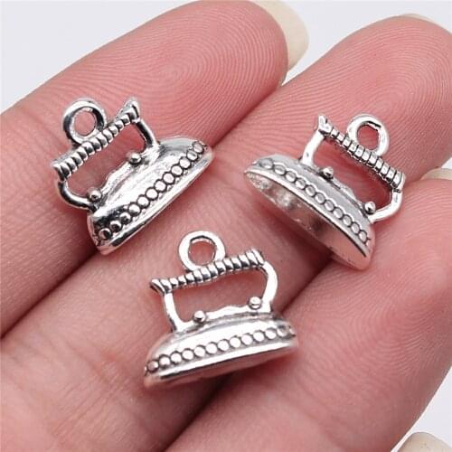 Tristana 20pcs 13x14mm Antique Silver Color Iron Charms Pendant For Jewelry Making DIY Jewelry Findings