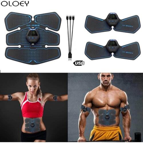 Equipment Training Gear Muscles Electrostimulator Toner Gym Abdominal Muscle Stimulator Trainer EMS Abs Fitness USB Rechargable