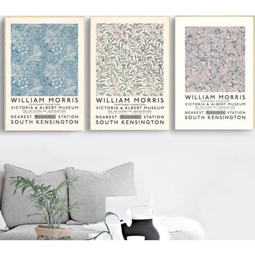 William Morris Artwork Exhibition Posters and Prints Gallery Wall Art Canvas Painting Vintage Museum Pictures Living Room Decor