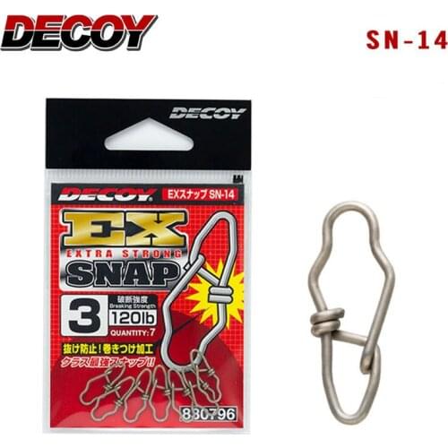 JAPAN DECOY EX Snap SN-14 Stainless Steel Clip Lock Snap Safety Connector Accessories for Lures hooks Fishing Tackle