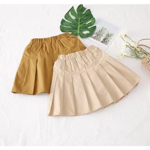 Toddler Girls Skirts Fashion Korean Casual Pleated Skirt for Girl Skirts for Baby Girls High Elasticity Pleated Skirts 3-7 Years
