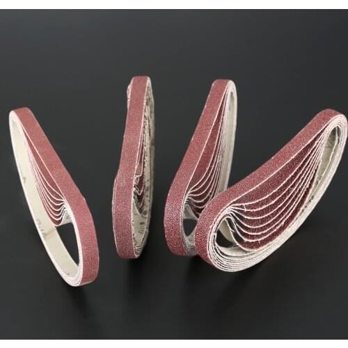 10Pcs 13x457mm Sanding Paper For Belt Sander Grit 40 60 80 120 Abrasive Polishing Sanding Belt For Grinder Dremel Accessories