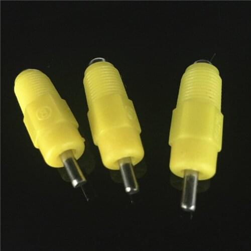 100 sets Chicken drinking Steel columns Nipple Yellow Animal feed Chicken feeders Free shipping