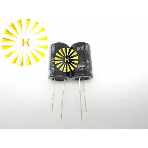 100pcs X 100% New 47UF 400V 16X25 Aluminum Electrolytic Capacitor