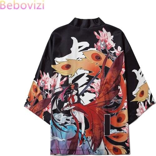 17 Style M- XXL 2020 New Fashion Harajuku Japanese Kimono Women and Men Tops Blouses Asian Clothes Summer Beach Cardigan