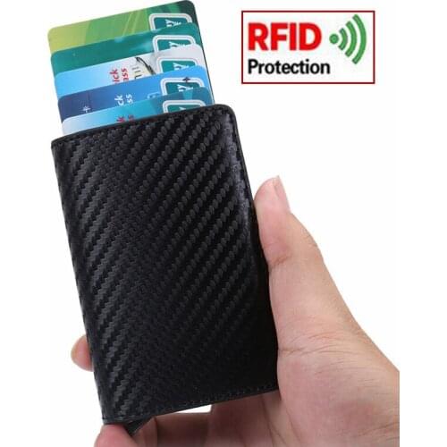 2019 Thin Credit Card Holders Business ID Card Case Fashion Automatic RFID Blocking Card Holder Aluminium Bank Card Wallets