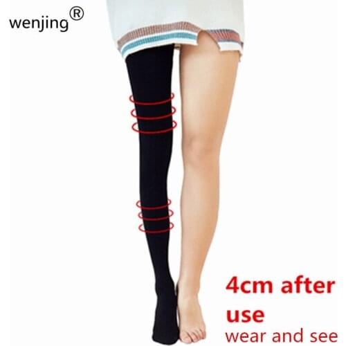 2020 updated Women 20 mmHg Rehabilitation Therapy Shaper Compression tights women slim leg real heel Pantyhose