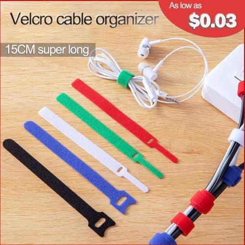 50pcs Reusable Cable Ties Adjustable Cord Ties Microfiber Hook Loop Cords Tape Storage Fastening Strap Tape Organizer Magic Wire