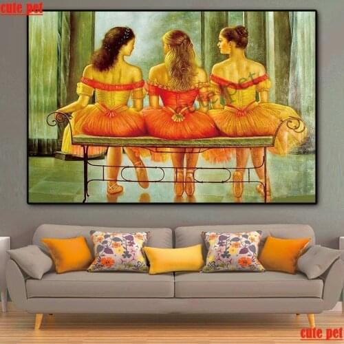 Diamond Painting Ballet girls 5D CrossStitch Diamond embroidery diy full square diamond mosaic rhinestone puzzle Home Wall Decor