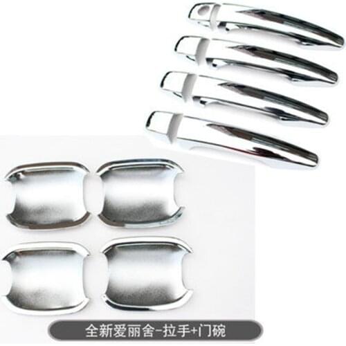 Car-styling ABS Chrome Door Handle Bowl Door handle Protective covering Cover Trim for Citroen c-Elysee Elysee 2014-2018