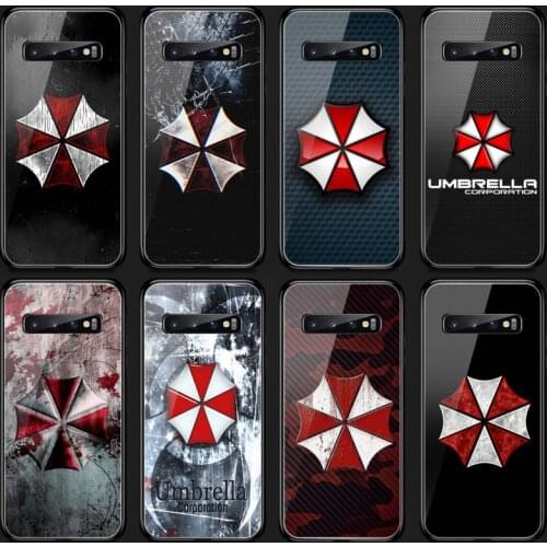 Umbrella Corporation logo Phone Case Tempered Glass For Samsung S20 Plus S7 S8 S9 S10E Plus Note 8 9 10 Plus A7 2018