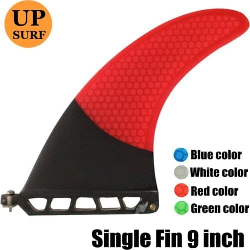 Paddle board Longboard Single Fins Red Surfboard Fin 9"Length Surfboard Center Fins High Sale Fiberglass Fin